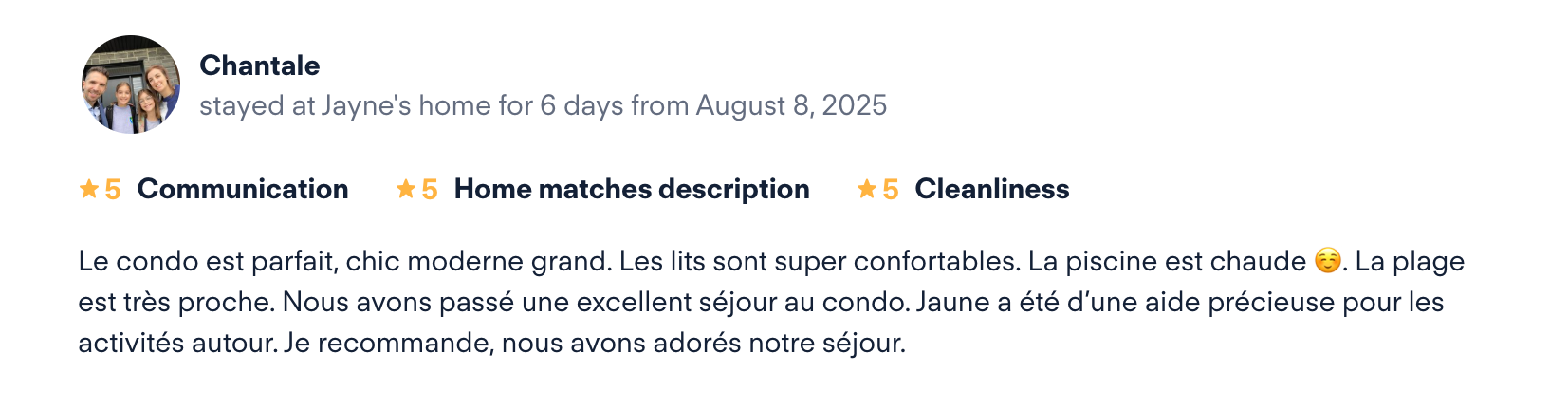 Verified review from Chantale for Casa Namaste Nosara