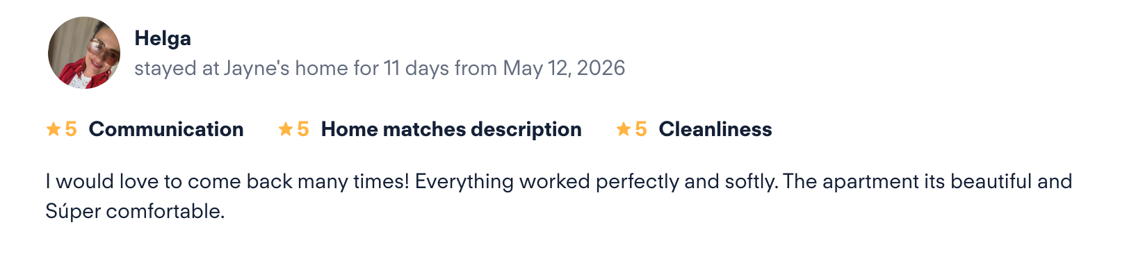 Verified review from Helga for Casa Namaste Nosara
